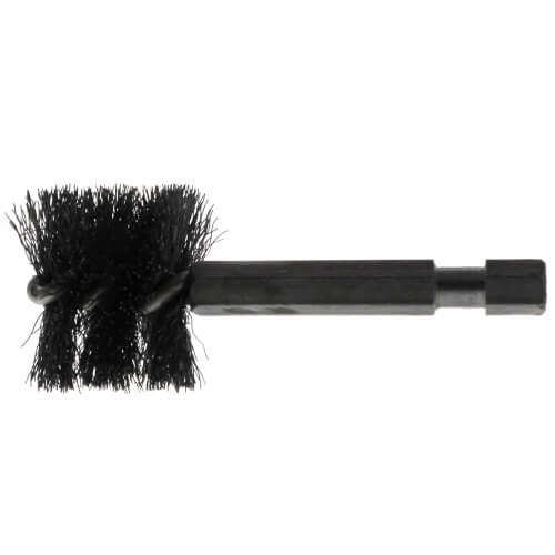7/8" ID (1" OD) Power Copper Fitting Cleaning Plumbing Brush w/ 1/4" Hex Shank
