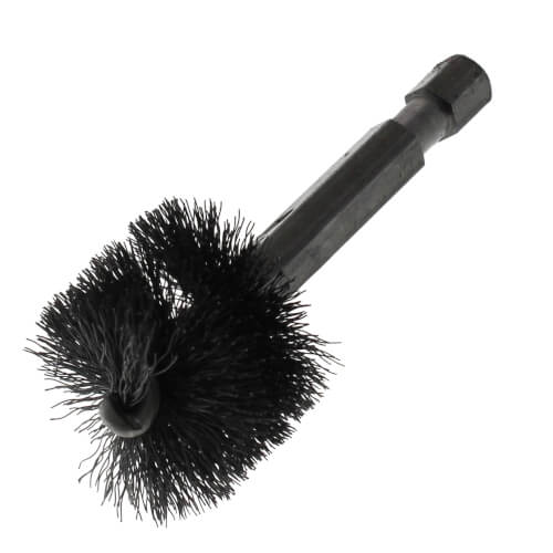 7/8" ID (1" OD) Power Copper Fitting Cleaning Plumbing Brush w/ 1/4" Hex Shank