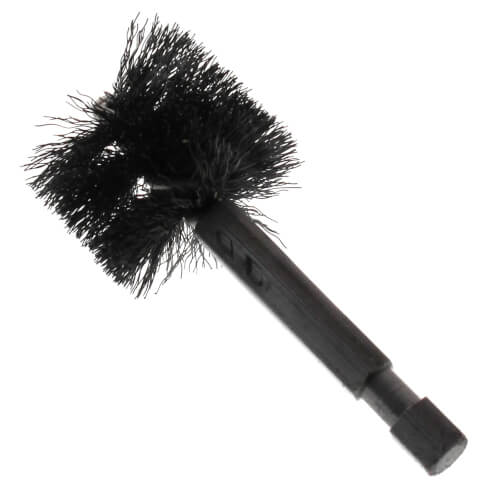 Main product image of 1" ID (1-1/8" OD) Power Copper Fitting Cleaning Plumbing Brush w/ 1/4" Hex Shank
