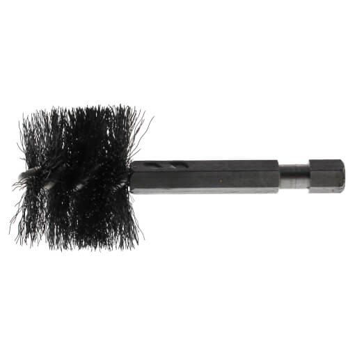 Main product image of 1" ID (1-1/8" OD) Power Copper Fitting Cleaning Plumbing Brush w/ 1/4" Hex Shank