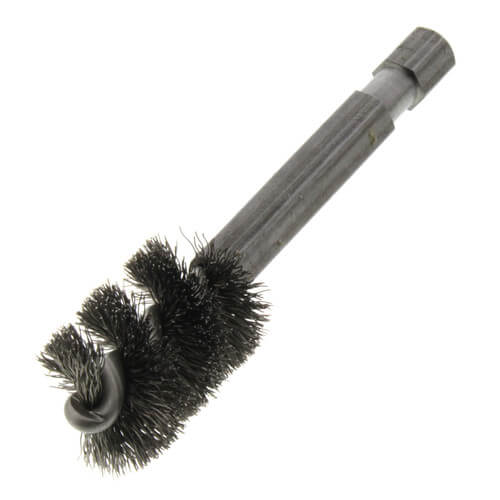 1/2" ID (5/8" OD) Power Copper Fitting Cleaning Refrigeration Brush w/ 1/4" Hex Shank