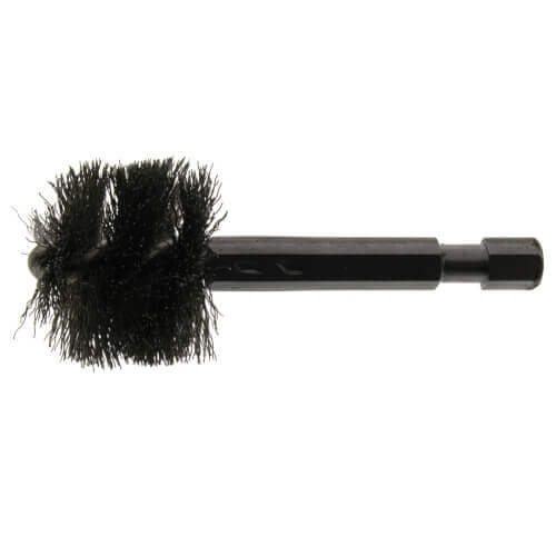 7/8" ID (1" OD) Power Copper Fitting Cleaning Refrigeration Brush w/ 1/4" Hex Shank