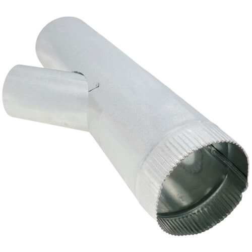 6" x 6" x 4" 26 Ga Galvanized Reducing Wye (2' Length)