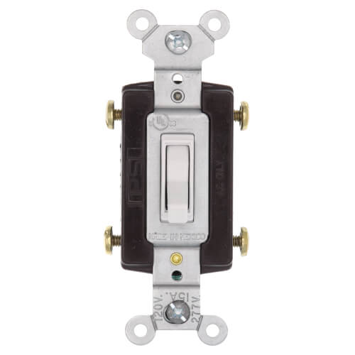 Main product image of Quadruple-Pole Grounding Toggle Switch, 15A - White (120V)