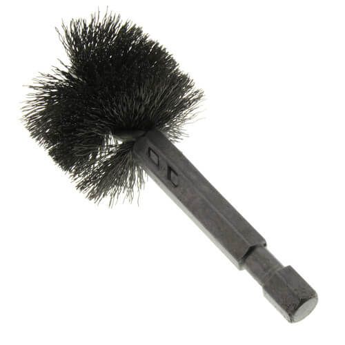 Main product image of 1" ID (1-1/8" OD) Power Copper Fitting Cleaning Refrigeration Brush w/ 1/4" Hex Shank