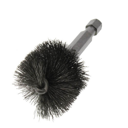 Main product image of 1" ID (1-1/8" OD) Power Copper Fitting Cleaning Refrigeration Brush w/ 1/4" Hex Shank