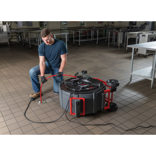 K9-306 FlexShaft Drain Cleaning Machine for 3"-6" Pipes w/ 3/8" x 125' Cable & Kit