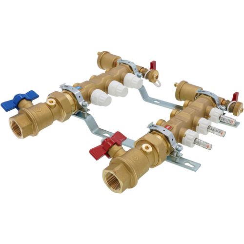 1" TwistFlow Inverted Manifold w/ Temp Gauge (3 Outlets)