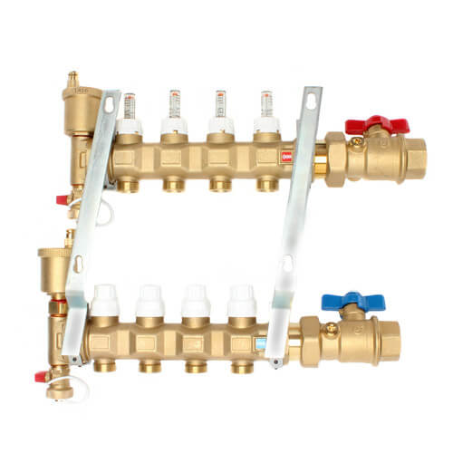 Main product image of 1" TwistFlow Manifold w/ Temp Gauge (4 Loops)
