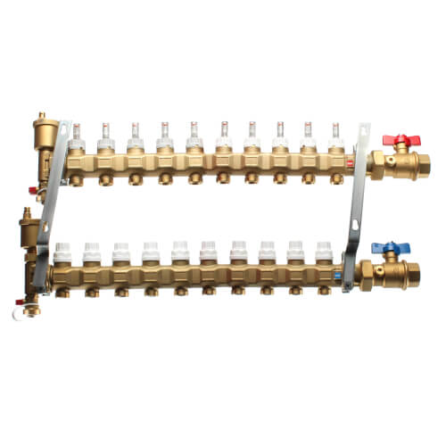 1" TwistFlow Manifold w/ Temp Gauge (8 Outlets)