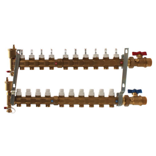 Main product image of 1" TwistFlow Manifold w/ Temp Gauge (10 Loops)
