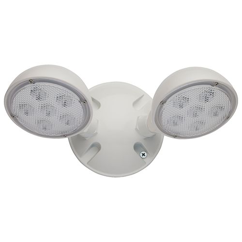 Main product image of Remote Emergency Light, Weatherproof Low Power Dual Head, 3-12V 1.5W, White Finish