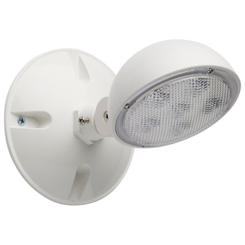 Main product image of Remote Emergency Light, 0.75W, Weatherproof Low Power Single Head, White Finish, 3.6V