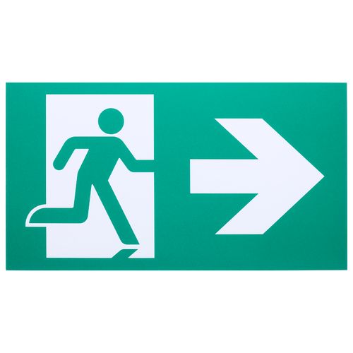 Main product image of Running Man Green Combo Exit Sign/Emergency Light, 120/347V, 2HR backup, Single/Dual Face, Universal Mounting, Wet Location, Low Temperature