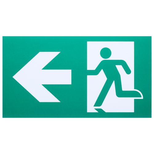 Main product image of Running Man Green Combo Exit Sign/Emergency Light, 120/347V, 2HR backup, Single/Dual Face, Universal Mounting, Wet Location, Low Temperature