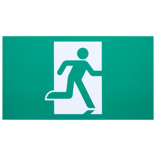 Main product image of Running Man Green Combo Exit Sign/Emergency Light, 120/347V, 2HR backup, Single/Dual Face, Universal Mounting, Wet Location, Low Temperature