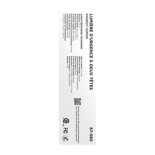 Main product image of Emergency Light, 120-347V, 2HR Backup, Universal Mounting, Wet Location