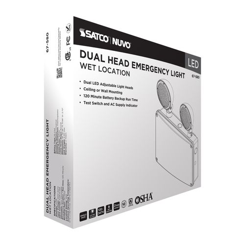 Main product image of Emergency Light, 120-347V, 2HR Backup, Universal Mounting, Wet Location