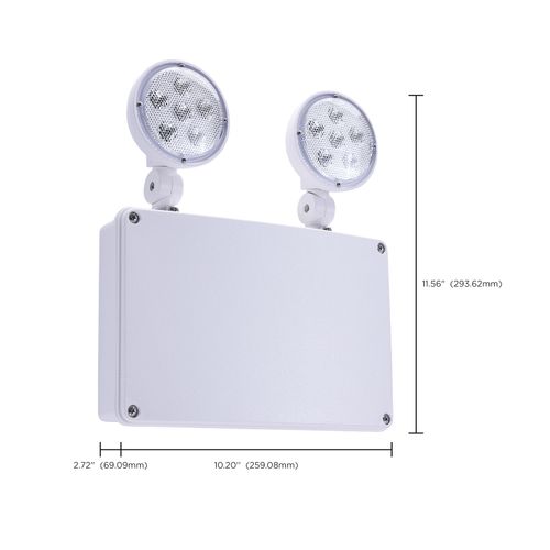 Main product image of Emergency Light, 120-347V, 2HR Backup, Universal Mounting, Wet Location