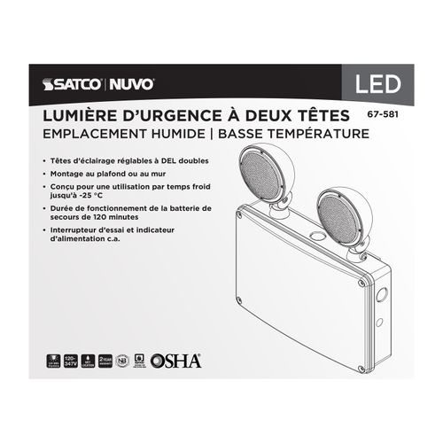 Main product image of Emergency Light, 120-347V, 2HR Backup, Universal Mounting, Wet Location, Low Temperature