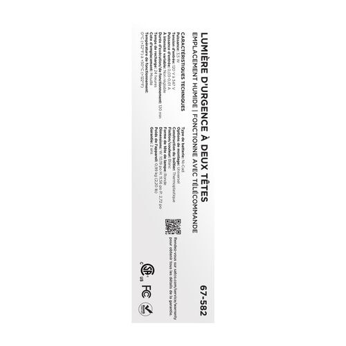Main product image of Emergency Light, 120-347V, 2HR Backup, Universal Mounting, Wet Location, Remote Compatible
