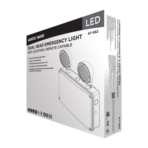 Main product image of Emergency Light, 120-347V, 2HR Backup, Universal Mounting, Wet Location, Remote Compatible