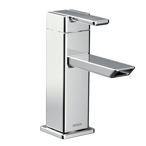 Main product image of 90 Degree Chrome 1 Handle Low Arc Bathroom Faucet, S6700