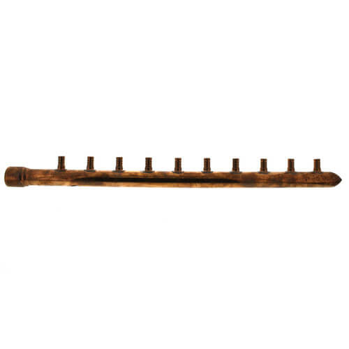 Main product image of 1" CPVC × Spin Closed Copper Manifold w/ 1/2" PEX Outlets (10 Outlets)