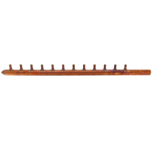 Main product image of 1" Copper Manifold w/ 1/2" PEX Loops, 12 Outlet (1" Male Sweat x Spin Closed)