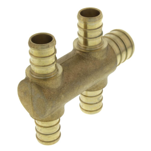 PEX Crimp Multiport Tee (4) 1/2" Branches (1) 3/4" Trunk End