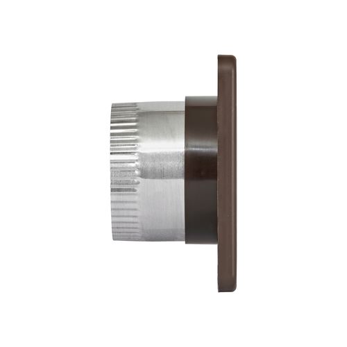Main product image of 4" Brown Mini Louvered Plastic Fresh Air Intake Vent w/ 1/8" Metal Screen, 3" Pipe