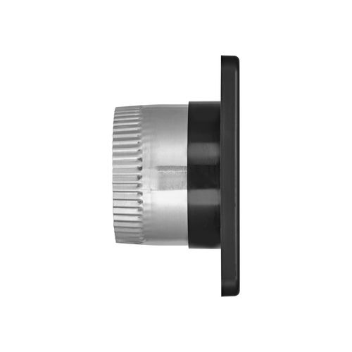 Main product image of 4" Black Mini Louvered Plastic Fresh Air Intake Vent w/ 1/8" Metal Screen, 3" Pipe