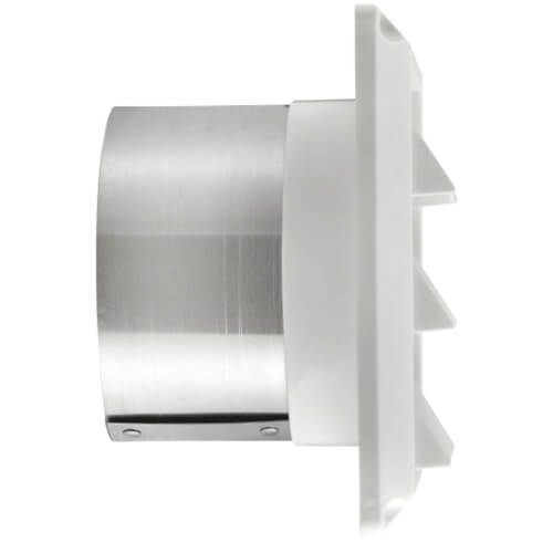 4" White Plastic Fixed Louver Vent w/ 3" Pipe