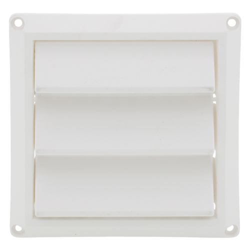 Main product image of 4" White Plastic Fixed Louver Vent w/ 3" Pipe