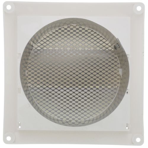 Main product image of 4" White Plastic Fixed Louver Vent w/ 3" Pipe