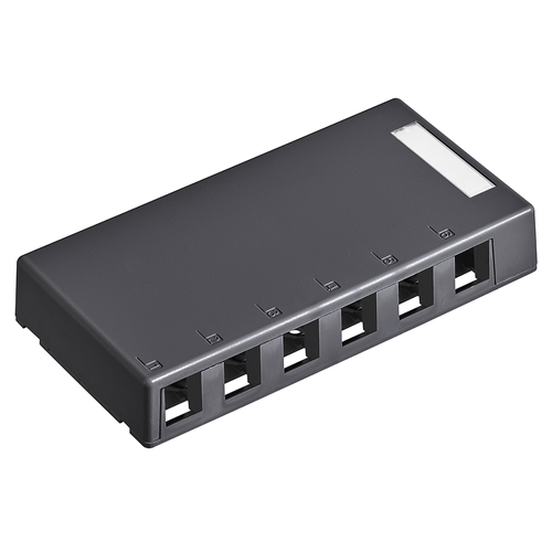 Main product image of Surface-mount Quickport, Box, 6-port (Black)
