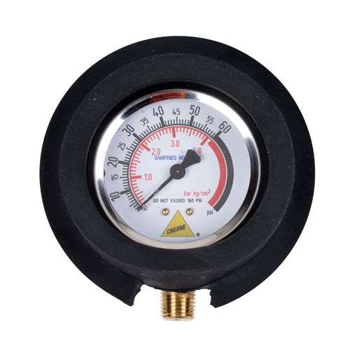 Main product image of 0-60 psi, 2.5" Dial, Plug Pressure Gauge With Increments to 160 Psi w/ Cover, 48468