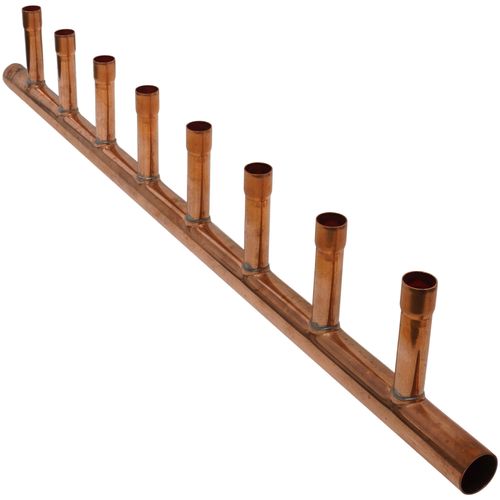 Main product image of 1-1/4" Male Sweat Copper Manifold w/ 3/4" Sweat Loops (8 Outlets)