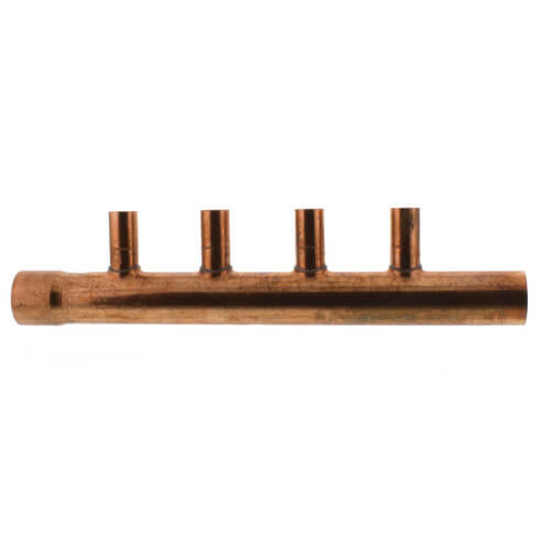 Main product image of 1" Male Sweat x Female Sweat Copper Manifold w/ 1/2" Sweat Loops (4 Outlets)