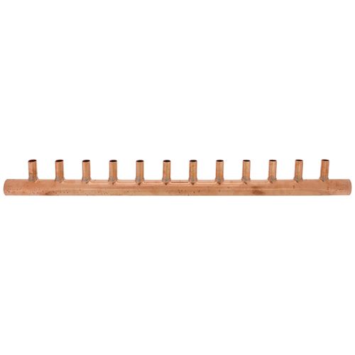 Main product image of 1" Male Sweat Copper Manifold w/ 1/2" Sweat Loops (12 Outlets)