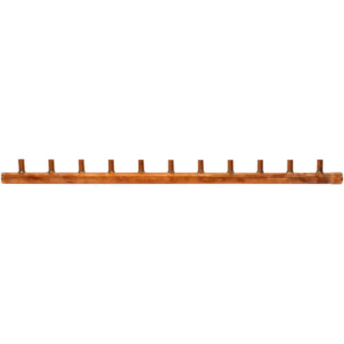 1" Male Sweat x Female Sweat Copper Manifold w/ 1/2" Sweat Loops , 3" O.C. (11 Outlets)