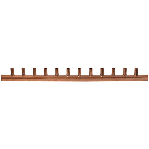 Main product image of 1-1/4" Male Sweat Copper Manifold w/ 3/4" Sweat Loops (12 Outlets)