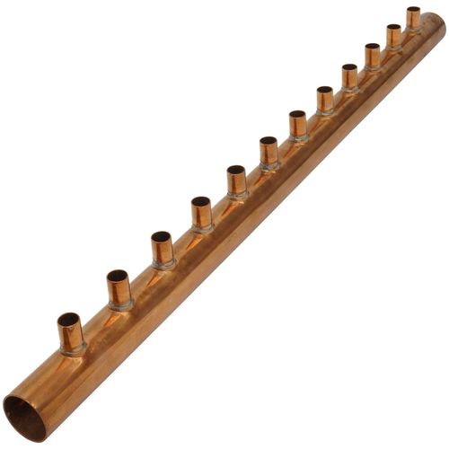Main product image of 2" Male Sweat Copper Manifold w/ 3/4" Sweat Loops (12 Outlets)