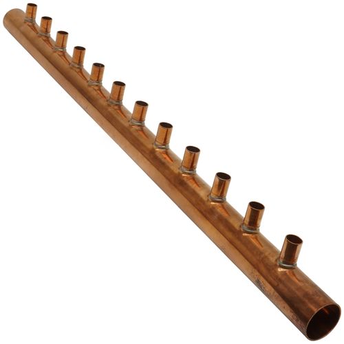 Main product image of 2" Male Sweat Copper Manifold w/ 3/4" Sweat Loops (12 Outlets)