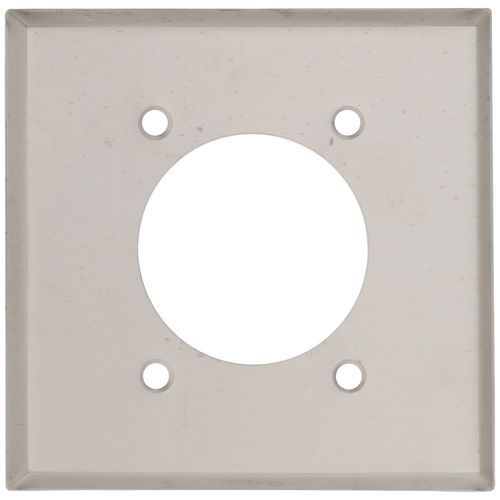 Main product image of 2-Gang 2.15" Dia. Arrow Hart Surface Mount Receptacle, Steel - Silver