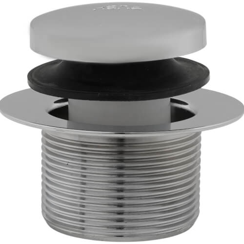 Main product image of 1.865" OD x 11.5" Threads x 1.25" Foot Actuated Bathtub Closure (Chrome Plated)