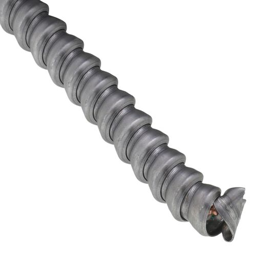 Main product image of 100' 12-2 AWG SOL Aluminum Armored Armorlite MC Cable, THHN/THWN, 2C (Natural)