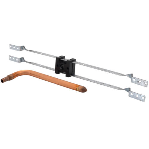 1/2" PEX Crimp Water Closet Rough In Kit w/ 8" Stub Out Elbow, 1 Lock Block for 16" Stud Bays