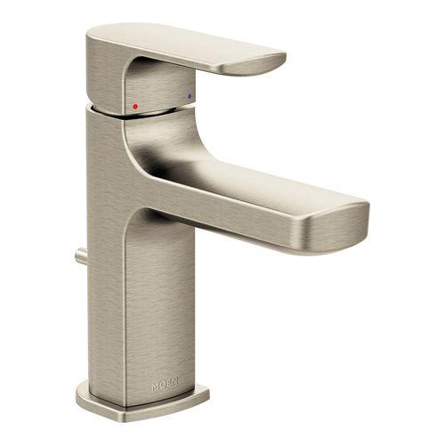 Main product image of Rizon Brushed Nickel 1 Handle Low Arc Bathroom Faucet, 6900BN