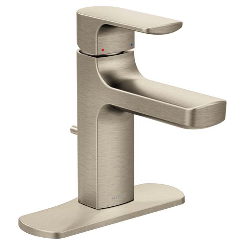 Main product image of Rizon Brushed Nickel 1 Handle Low Arc Bathroom Faucet, 6900BN